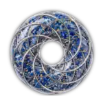 Azure Tide GaiaWavez Silver Wire Cosmic Donut