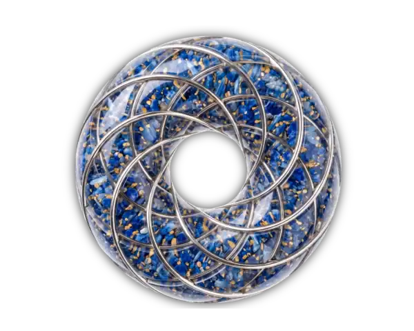 Azure Tide GaiaWavez Silver Wire Cosmic Donut