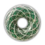 Emerald Jade GaiaWavez Silver Wire Cosmic Donut