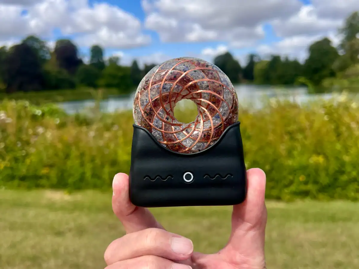 Gaia Wavez Frequency Donut Red and Blue by Water