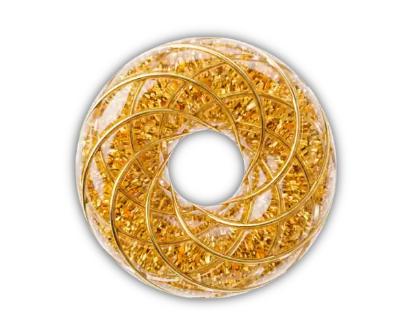 Golden Lumina GaiaWavez Gold Wire Cosmic Donut