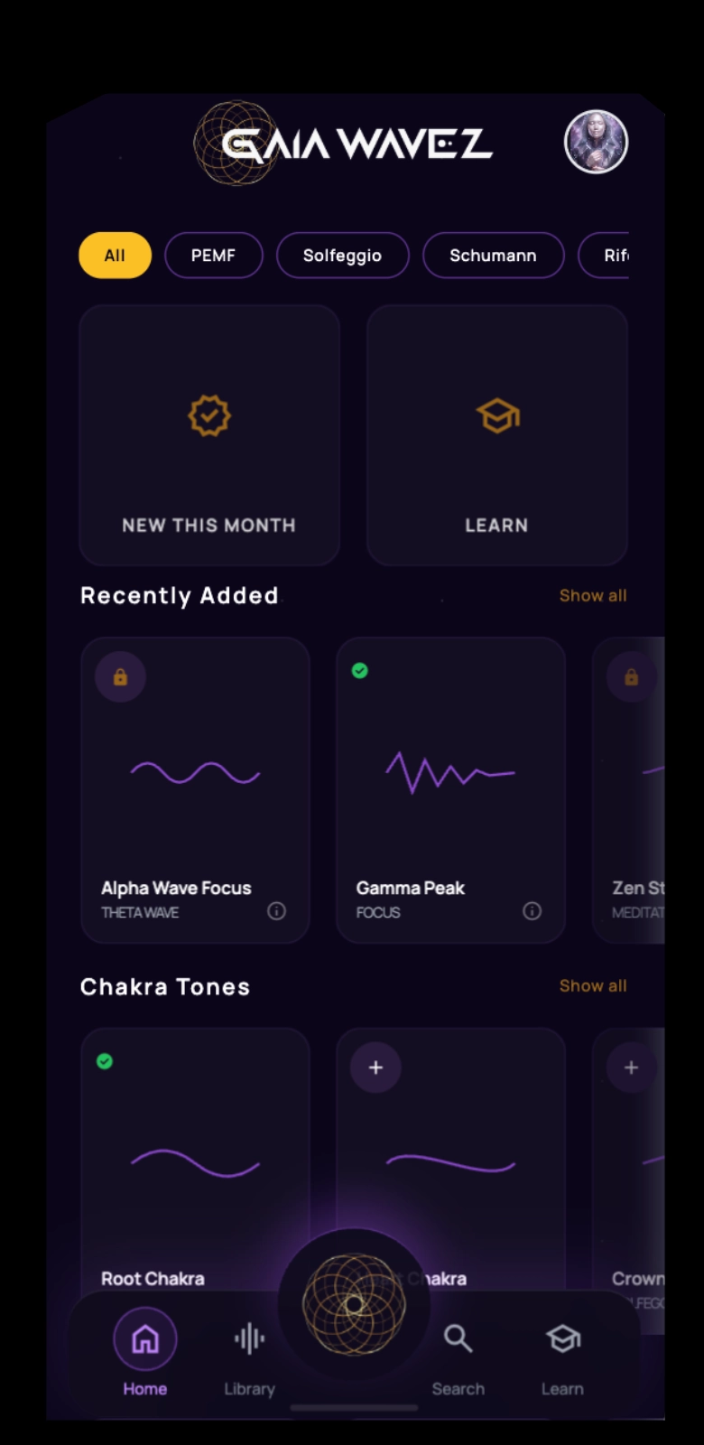 App Screen Mock Up Home Page